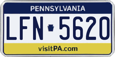 PA license plate LFN5620