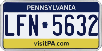 PA license plate LFN5632
