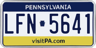 PA license plate LFN5641
