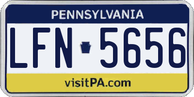 PA license plate LFN5656