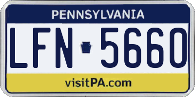 PA license plate LFN5660