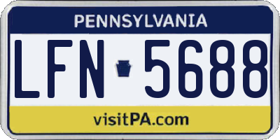 PA license plate LFN5688