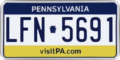 PA license plate LFN5691