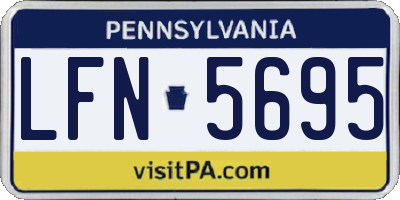 PA license plate LFN5695