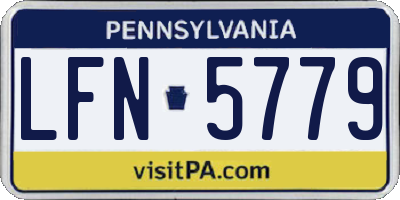PA license plate LFN5779