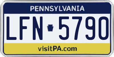 PA license plate LFN5790