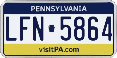 PA license plate LFN5864
