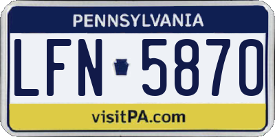 PA license plate LFN5870