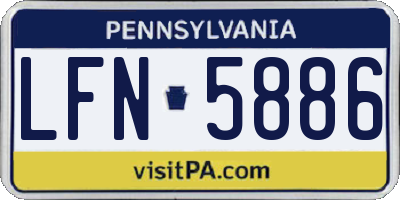 PA license plate LFN5886