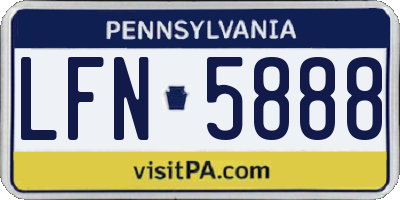 PA license plate LFN5888