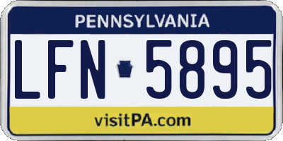 PA license plate LFN5895