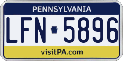 PA license plate LFN5896