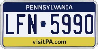 PA license plate LFN5990