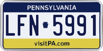 PA license plate LFN5991
