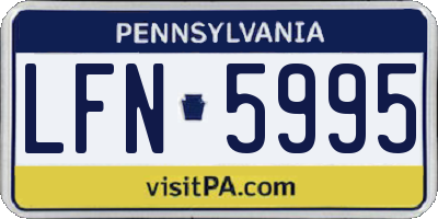 PA license plate LFN5995