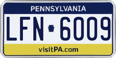 PA license plate LFN6009