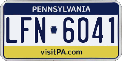 PA license plate LFN6041