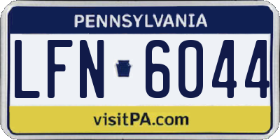 PA license plate LFN6044