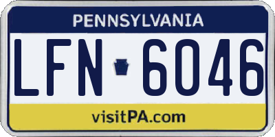 PA license plate LFN6046