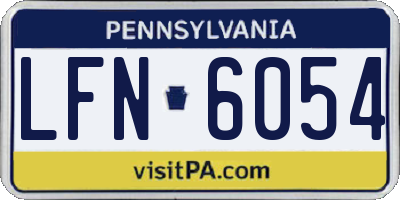 PA license plate LFN6054