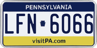 PA license plate LFN6066
