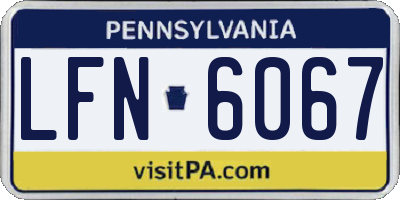 PA license plate LFN6067