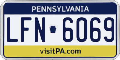 PA license plate LFN6069