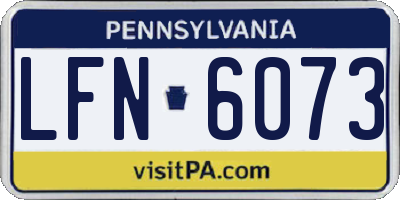 PA license plate LFN6073