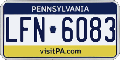 PA license plate LFN6083