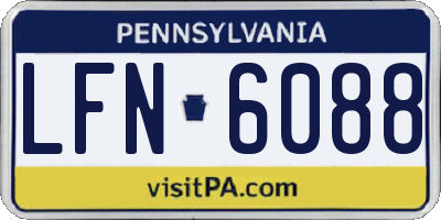 PA license plate LFN6088