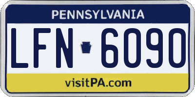 PA license plate LFN6090