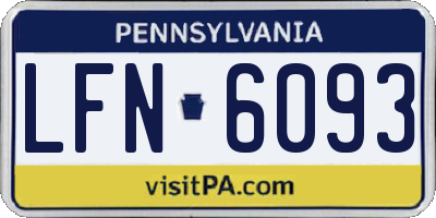 PA license plate LFN6093