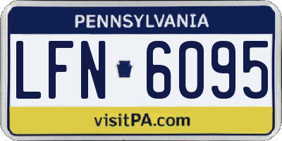 PA license plate LFN6095