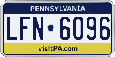 PA license plate LFN6096