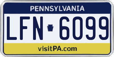 PA license plate LFN6099
