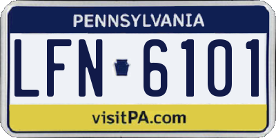 PA license plate LFN6101