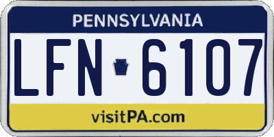 PA license plate LFN6107
