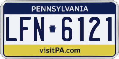PA license plate LFN6121