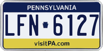 PA license plate LFN6127