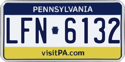 PA license plate LFN6132