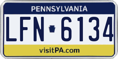 PA license plate LFN6134