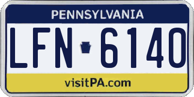 PA license plate LFN6140