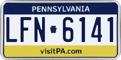 PA license plate LFN6141