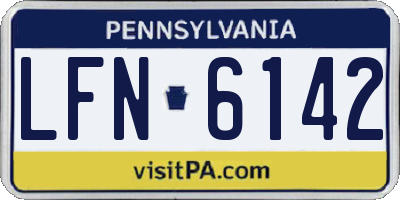 PA license plate LFN6142