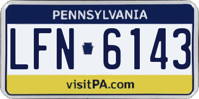 PA license plate LFN6143