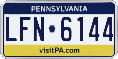 PA license plate LFN6144