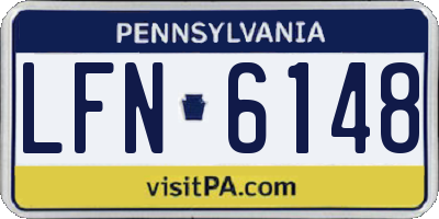 PA license plate LFN6148