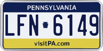 PA license plate LFN6149