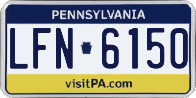 PA license plate LFN6150