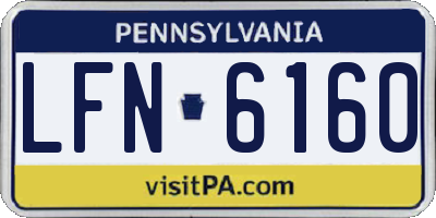 PA license plate LFN6160